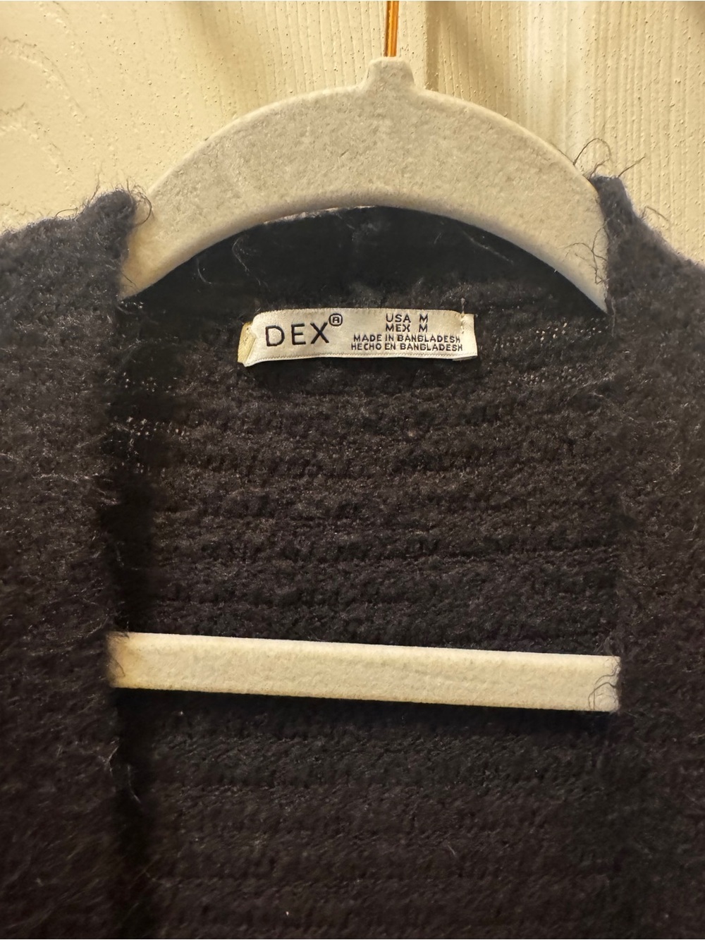 Dex Black Open Front Knit Cardigan